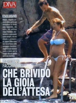 alessia marcuzzi, pancione, francesco facchinetti, mare