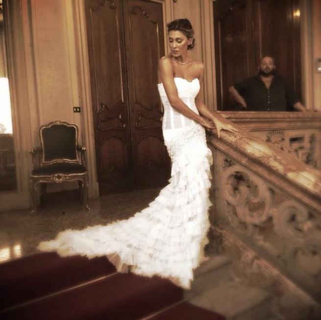 vestito da sposa di belen