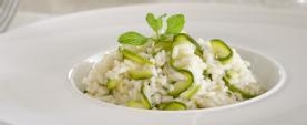 Risotto zucchine e menta Risotto zucchine e menta