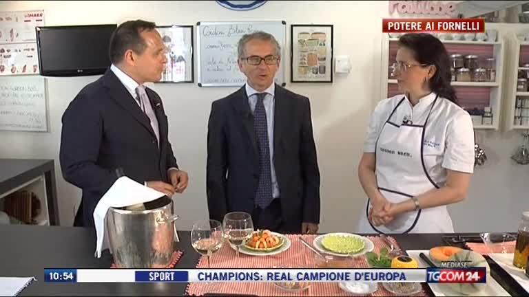 Perle di melone con gamberetti e salsa al porto Perle di melone con gamberetti e salsa al porto