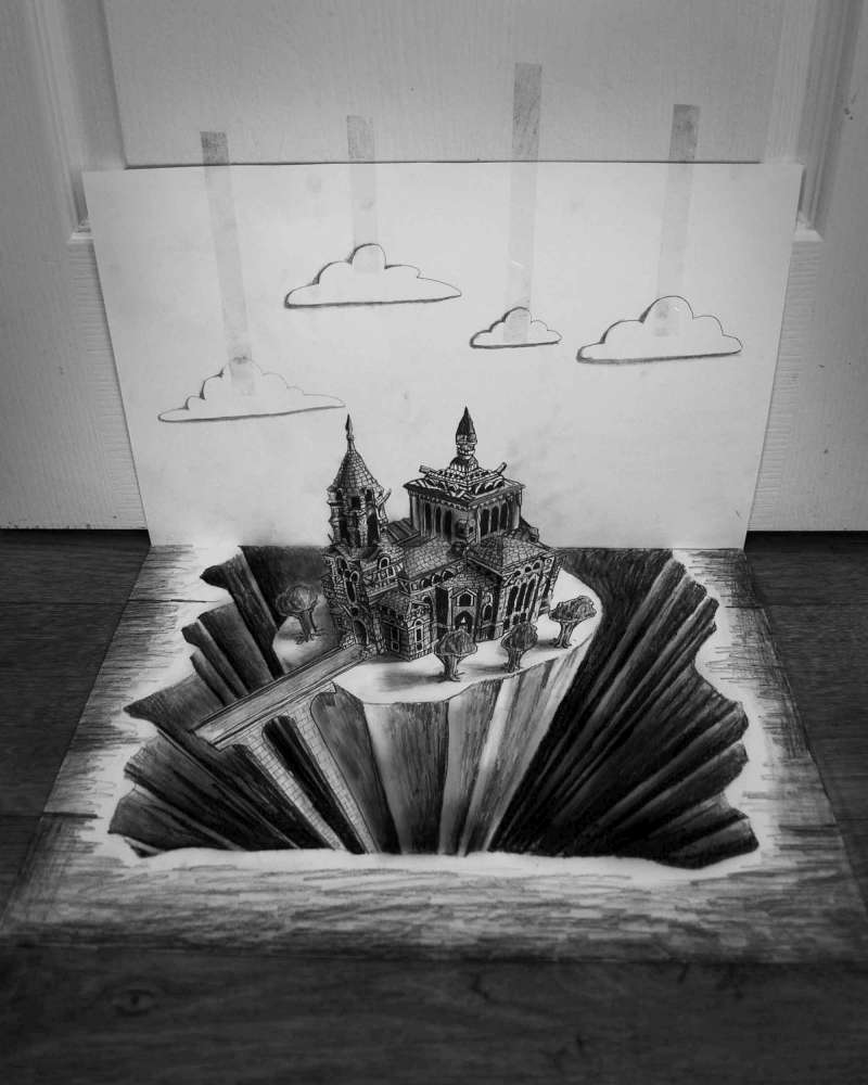 Disegni In 3d A Matita Su Foglio